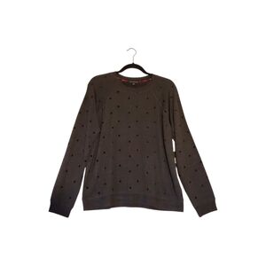 P.J. Salvage Slate‎ Snow Dot Long Sleeve Top Sweatshirt Size Large NWT